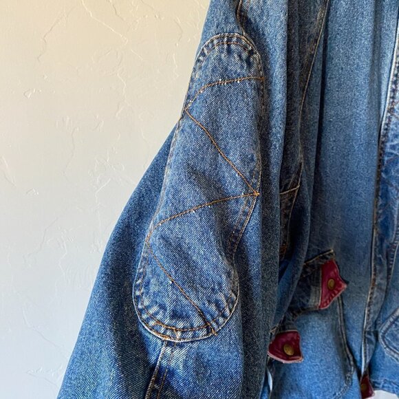 Vintage Current Seen Heavy Denim Dolman Sleeve Jacket - Picture 5 of 9